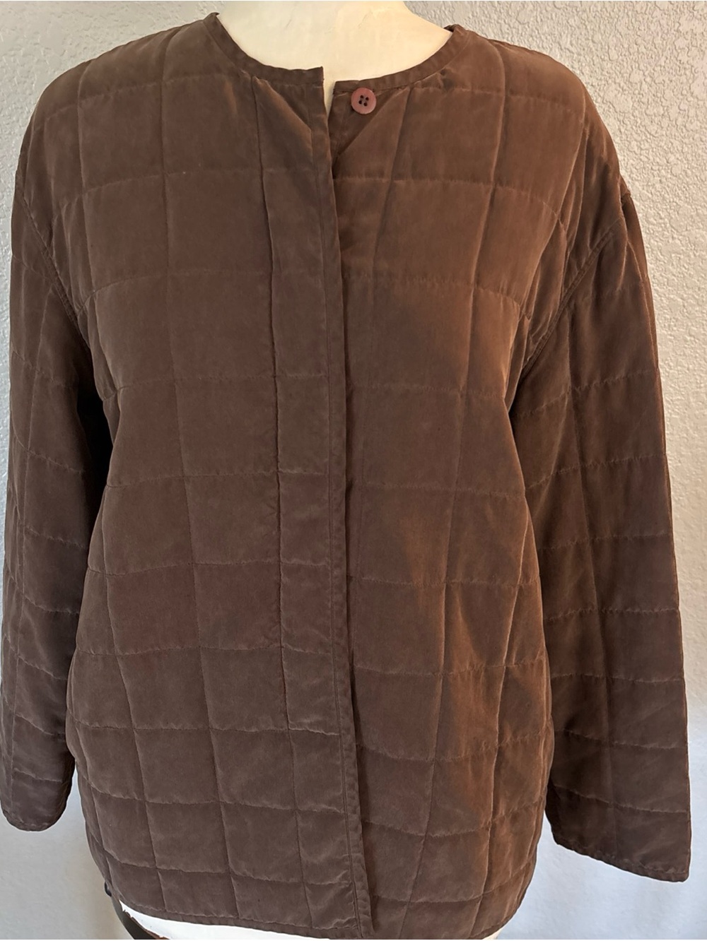 Vintage Go by Gosilk Brown Quilted Women's Jacket 100%